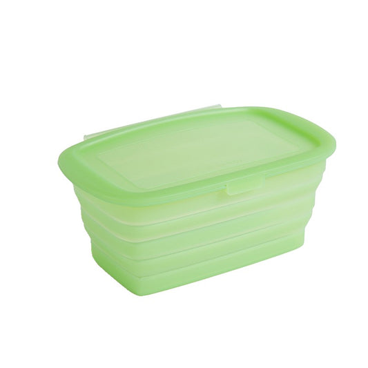 Caserola din Silicon, Klevo, Pliabila, 1L, 18.8 x 8 x 11.5 cm, Rezistenta Temperaturi Extreme, Verde