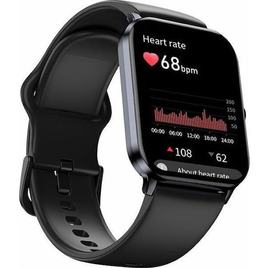 Ceas Smartwatch, Klevo, Editia H15, Apeluri Bluetooth, Afisaj 1.81 inch, Rezolutie 240 x 284, Puls, Siri, Baterie 180 mAh, Negru