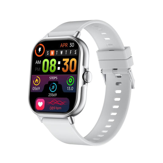 Ceas Smartwatch, Klevo, Editia H15, Apeluri Bluetooth, Afisaj 1.81 inch, Rezolutie 240 x 284, Puls, Siri, Baterie 180 mAh, Argintiu
