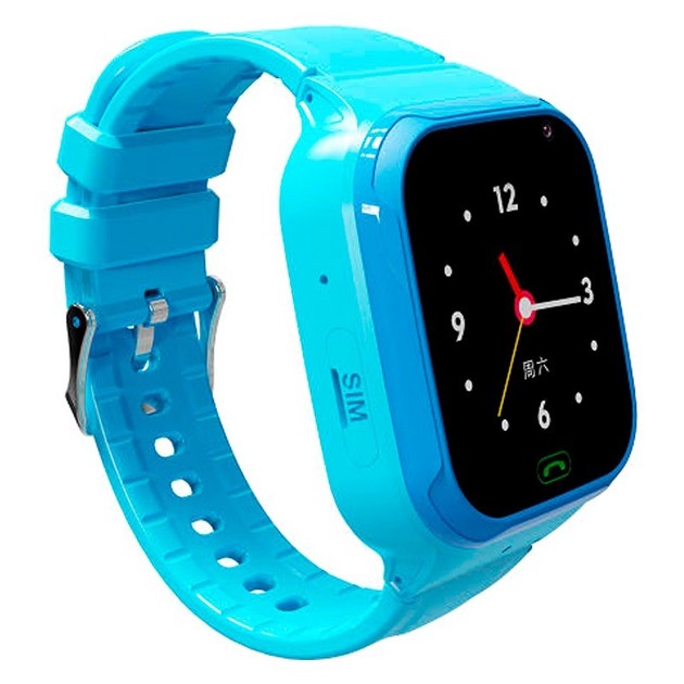 Ceas SmartWatch Pentru Copii, Klevo, Motto LT36, Localizare GPS, Buton SOS, Apel video, Mesaje vocale si text, Camera foto, 230 x 40 x 15.5 mm Albastru