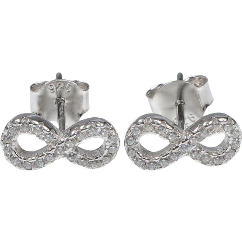 Cercei Argint 925 Infinit Mic cu Pietre, 1 g
