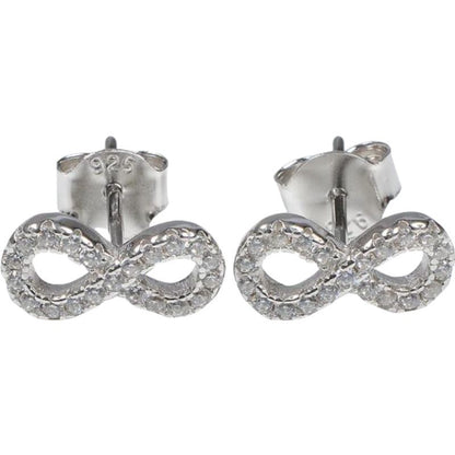 Cercei Argint 925 Infinit Mic cu Pietre, 1 g