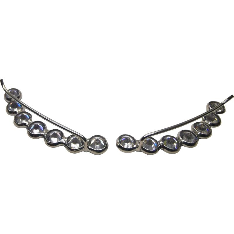 Cercei Argint 925 Model pe Lob cu Pietre, 2.16 g