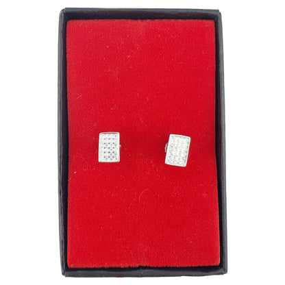 Cercei Dama Argint 925, Jolie, Model Dreptunghiulari cu Pietre, 1.7 g per unitate, Argint