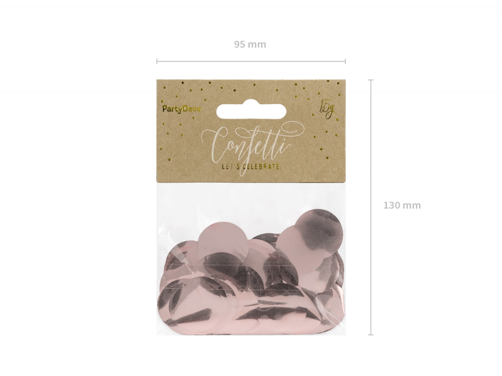 Cercuri de confetti, Rose Gold, 15g