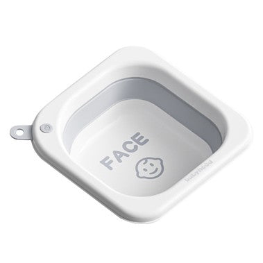 Lavoar Pliabil, Klevo, pentru Copii 1-8 Ani, 28.5x28.5x10 cm, din PE+PP, 3.5l, Model Fata, Gri