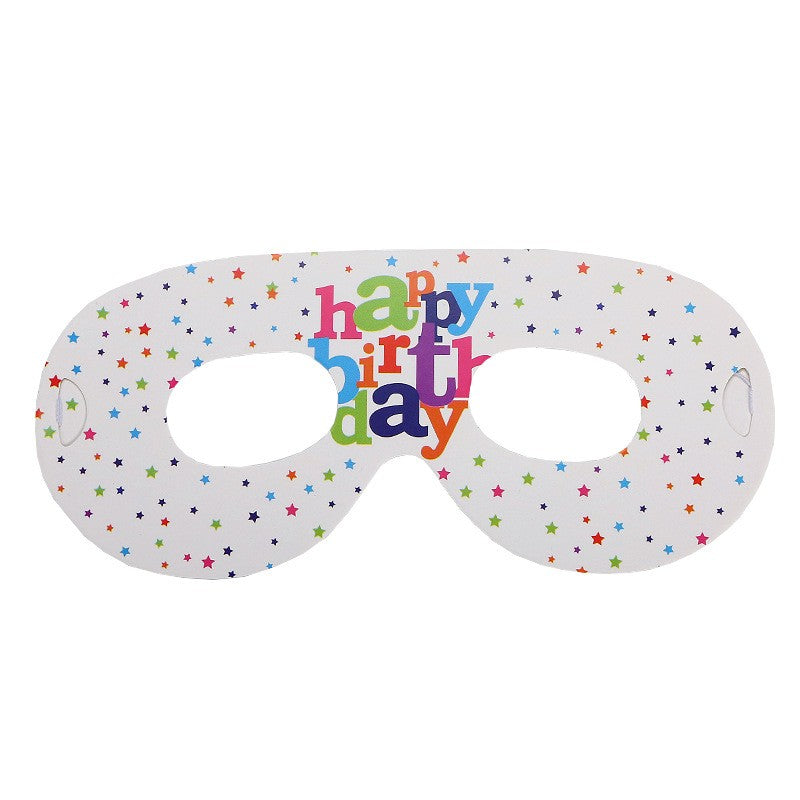 Set 6 Masti Tematice, Klevo, Colectia Happy Birthday, 16 x 6.5 cm, din Carton, Multicolor
