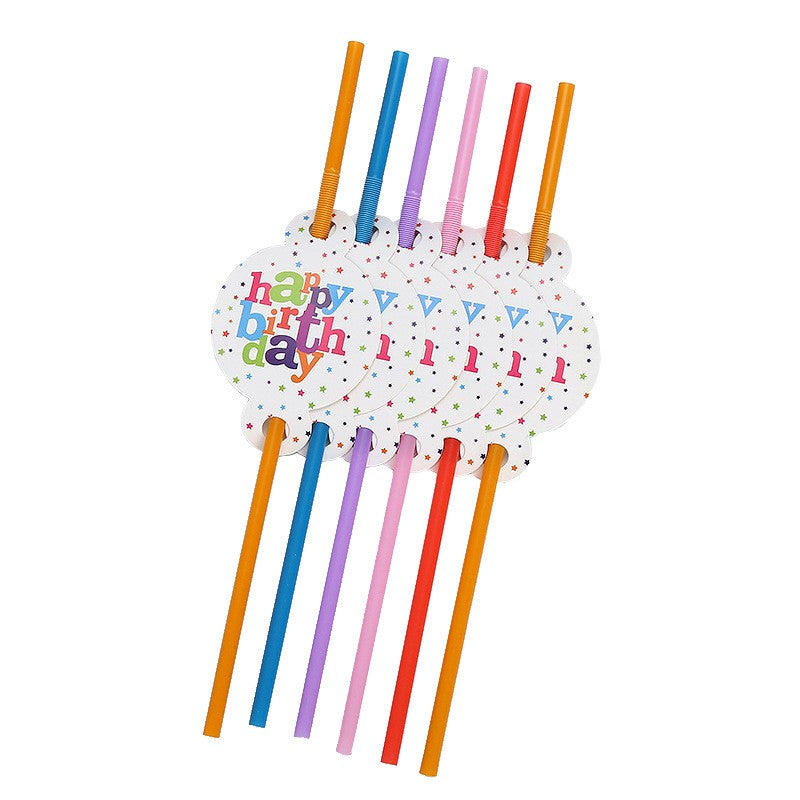 Set 6 Paie, Klevo, Colectia Happy Birthday, 26 cm, din Carton/Plastic, Multicolor