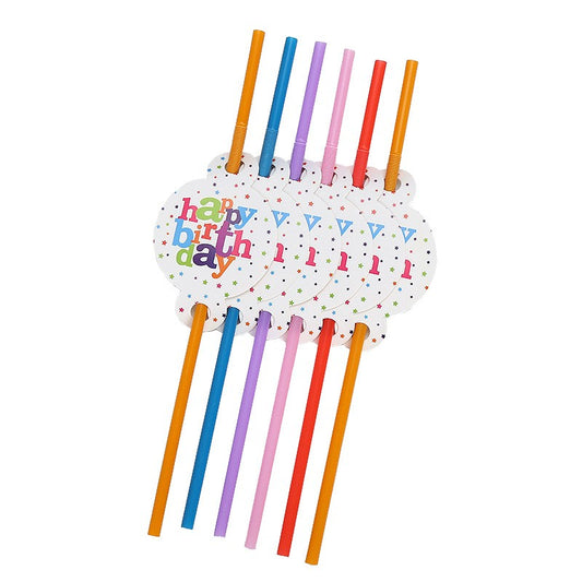 Set 6 Paie, Klevo, Colectia Happy Birthday, 26 cm, din Carton/Plastic, Multicolor