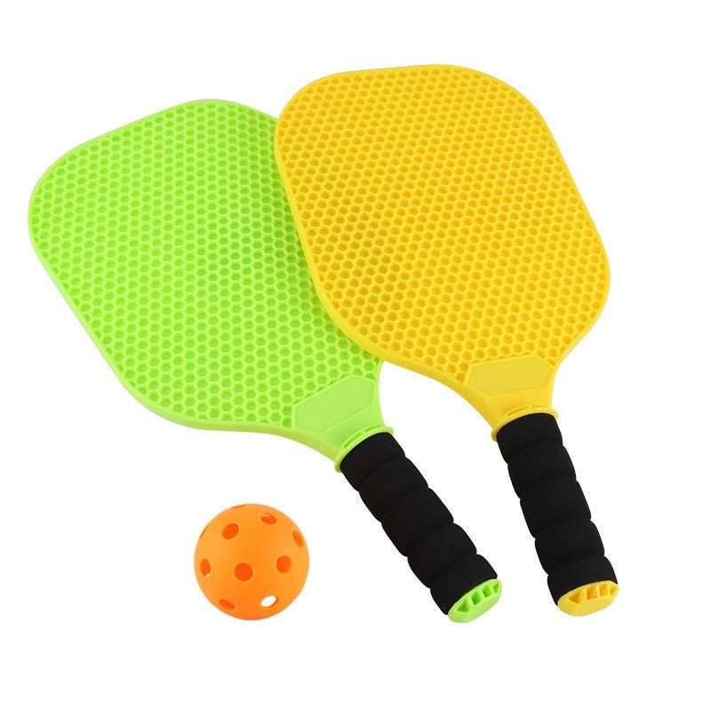 Set Joc de Ping-Pong, Klevo, 2 Palete, 1 Minge, + 6 Ani, 37.5 x 18 x 3 cm, Galben/Verde