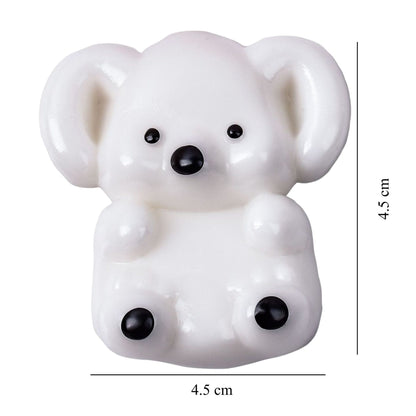 Jucarie Interactiva Antistres pentru Copii, Klevo, Squishy Micul Koala Kawaii, Silicon Moale, 4.5 x 4.5 cm, Alb