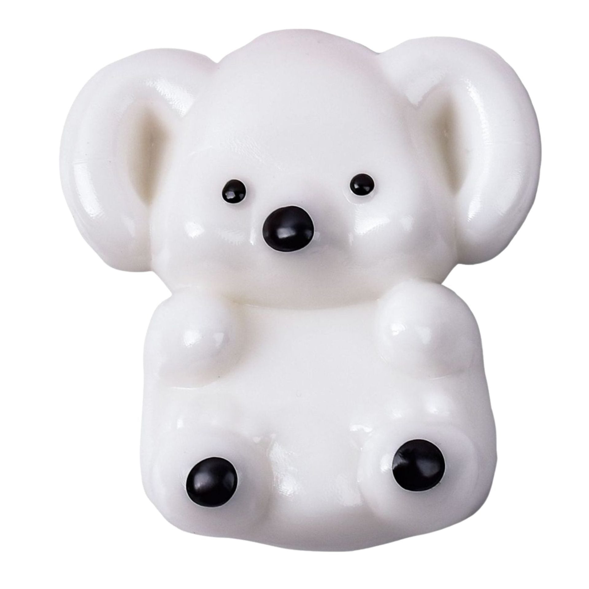 Jucarie Interactiva Antistres pentru Copii, Klevo, Squishy Micul Koala Kawaii, Silicon Moale, 4.5 x 4.5 cm, Alb