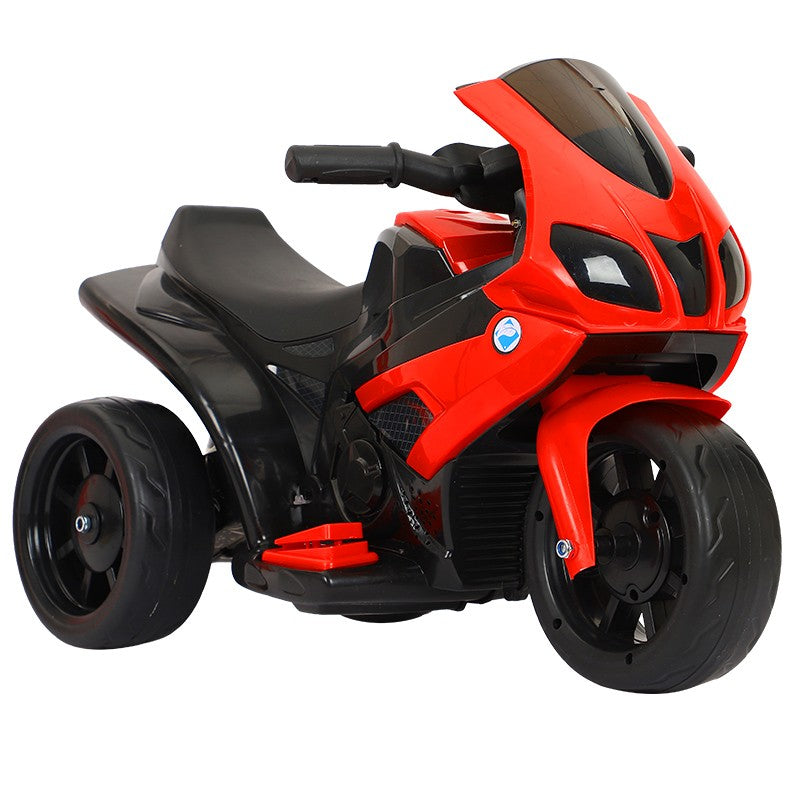 Motocicleta Electrica Klevo, cu Acumulator, cu Sistem Anti-Rasturnare, Sistem de Lumini si Sunet, 1-4 Ani, 42 x 68 x 36 cm, Rosu