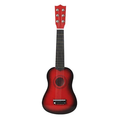 Chitara pentru Copii, Klevo, din Lemn si Plastic, pentru Incepatori, 53.4 x 17.5 x 5.8 cm, Rosu Lucios