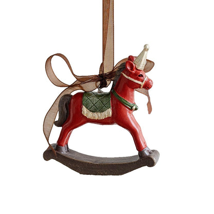 Decoratiune de Craciun, Klevo, pentru Brad, Model Calut, 7.5 x 8 cm, din Rasina, Multicolor