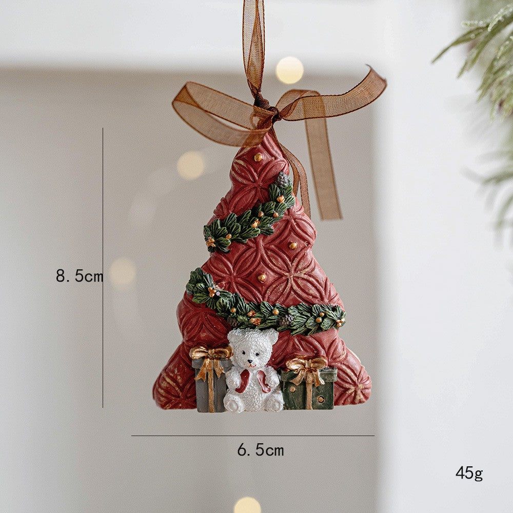 Decoratiune de Craciun, Klevo, pentru Brad, Model Bradut, 8.5 x 6.5 cm, din Rasina, Multicolor