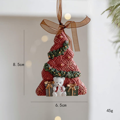 Decoratiune de Craciun, Klevo, pentru Brad, Model Bradut, 8.5 x 6.5 cm, din Rasina, Multicolor