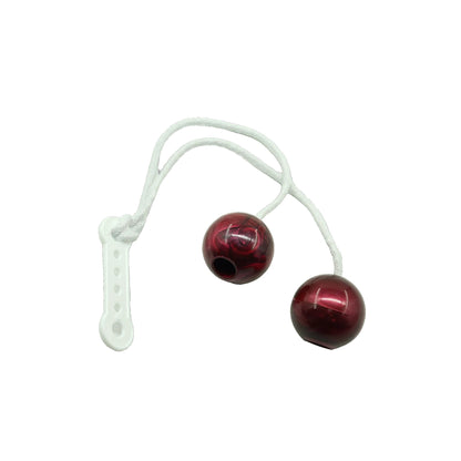 Jucarie interactiva cu bile, Klevo, Clackers ball, antistres, Visiniu, 40 mm