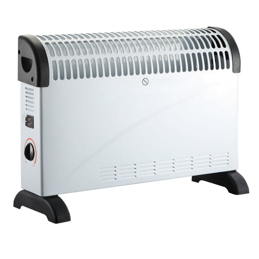 Convector Electric Clasic, Klevo, 2000W, 3 Trepte de Putere, Termostat, 53x19.8x38 cm, Alb