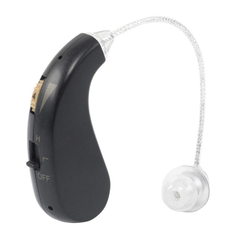 Aparat auditiv retroauricular BTE Reincarcabil, Klevo, Set 2 bucati Stinga Dreapta, Standard European, Aparat auditiv Cu incarcator, Aparat pentru Auz, 12 x 8.5 x 4 cm, 89 g, Negru
