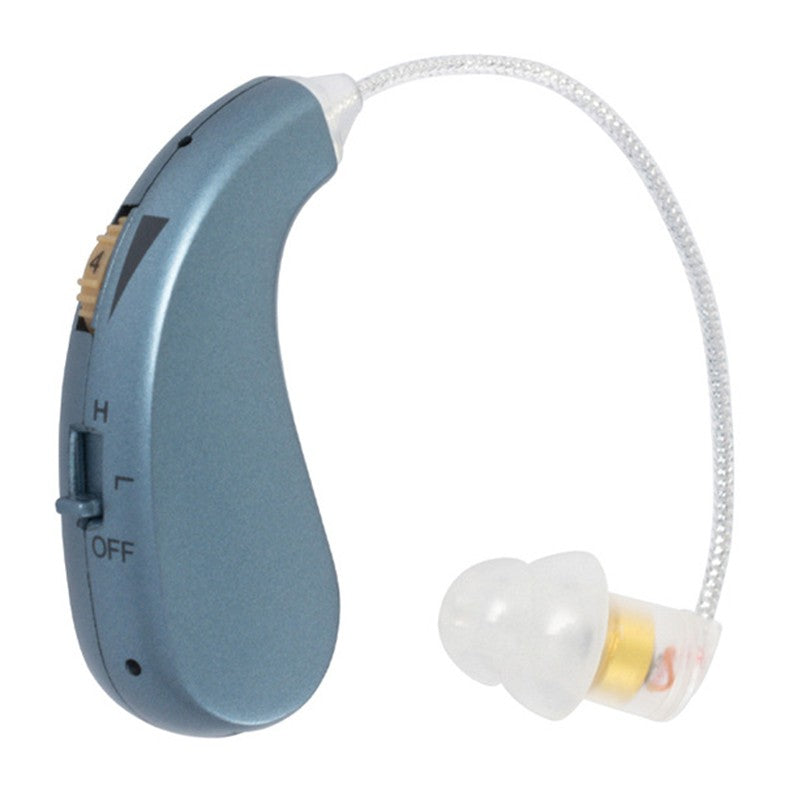 Aparat auditiv retroauricular BTE Reincarcabil, Klevo, Set 2 bucati Stinga Dreapta, Standard European, Aparat auditiv Cu incarcator, Aparat pentru Auz, 12 x 8.5 x 4 cm, 89 g, Albastru