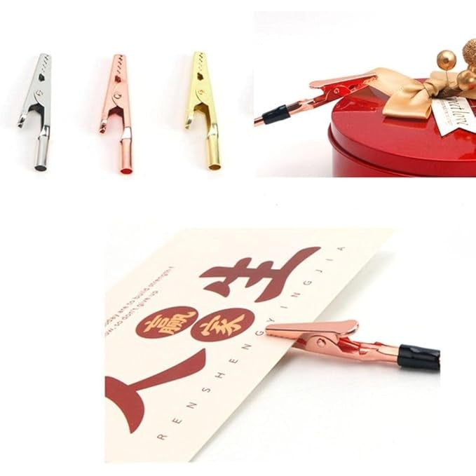 Clema mini pentru fixarea bijuteriilor, Klevo, din Metal, Ajutor pentru Bratari, Incuietori, Fermoare, Ajustare, Clema pentru Gura, 15.5 cm, Auriu