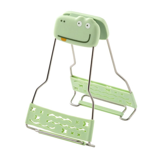 Clema pentru Boluri Creativa, Klevo, Anti-Alunecare, din Silicon, de Uz Casnic, Rezistent la Temperaturi Inalte, Model Animat, 19x12 cm, Verde