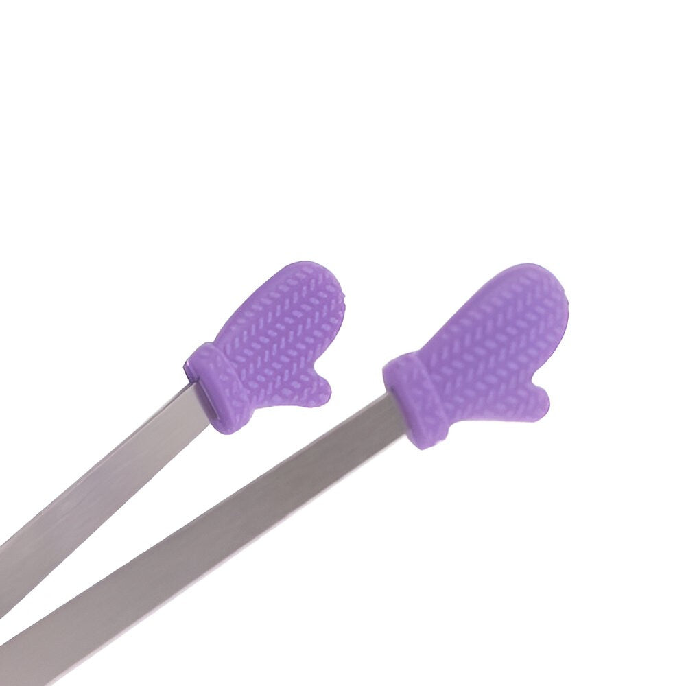Cleste Creativ pentru Mancare, Klevo, Model Manusi din Silicon, 14.5x3 cm, Rezistent la Temperaturi Inalte si Coroziune, Mov