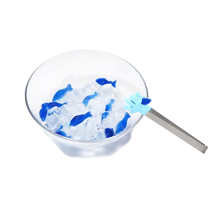 Cleste Creativ pentru Mancare, Klevo, Model Manute din Silicon, 14.5x3 cm, Rezistent la Temperaturi Inalte si Coroziune, Albastru