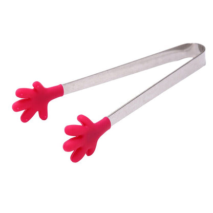 Cleste Creativ pentru Mancare, Klevo, Model Manute din Silicon, 14.5x3 cm, Rezistent la Temperaturi Inalte si Coroziune, Rosu