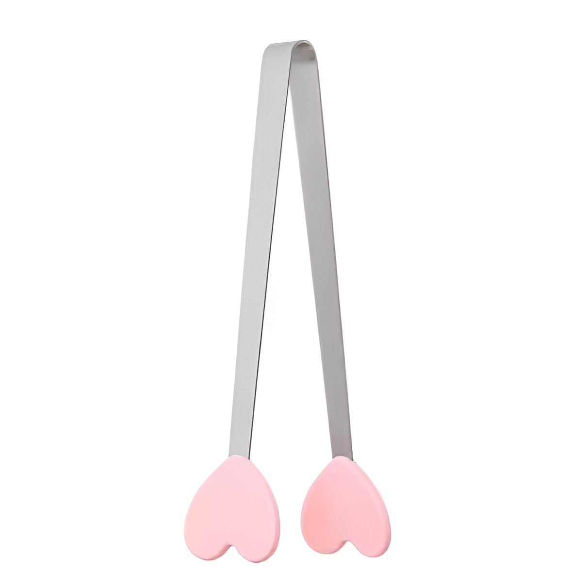 Cleste Creativ pentru Mancare, Klevo, Model Inimioare din Silicon, 14.5x3 cm, Rezistent la Temperaturi Inalte si Coroziune, Roz