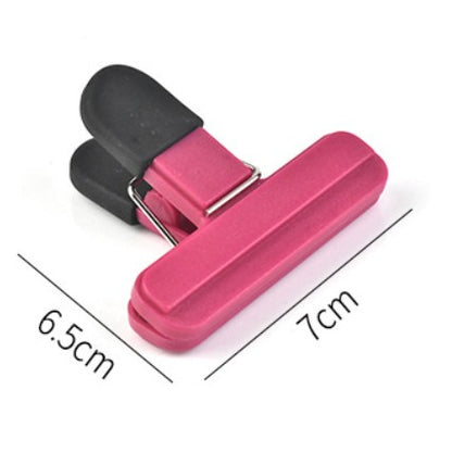 Cleste Multifunctional pentru Sigilarea Pungilor, Klevo, din Plastic, Mentine Alimentele Proaspete, 7x6.5 cm, Roz