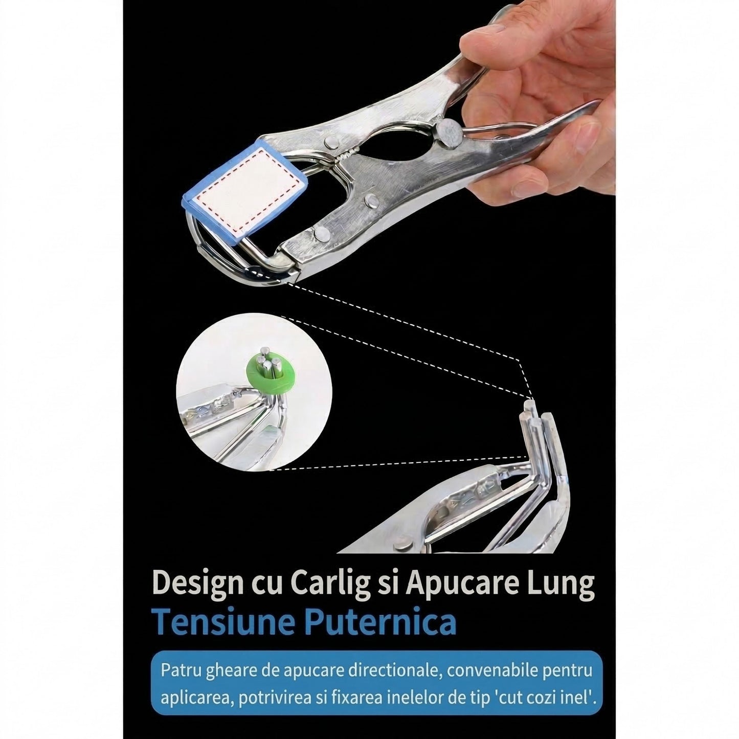 Cleste Pentru Castrarea Animalelor, Klevo, Control Temperatura 40 Grade, 3.5 W, 21 x 6 cm, Albastru