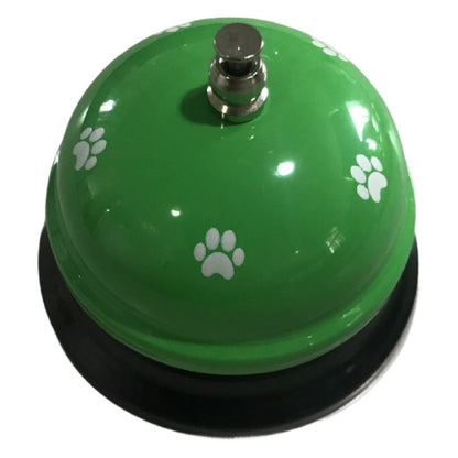Clopotel Metalic Multifunctional, Klevo, Verde cu Imprimeu Labuta Alba, 7.5x7.5x6.5 cm, Dresaj, Receptie, Restaurante