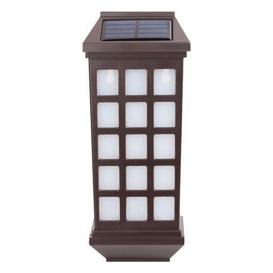 Lampa solara LED tip Felinar pentru perete Klevo, 23 x 9 cm, 1.2V, ABS, 600mAh, rezistent la apa, alb rece