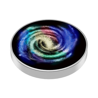 Spinner Giroscopic Metalic, Klevo, Jucarie Rotativa Anti-stres, Otel Inoxidabil, 3.8 x 0.6 cm, Efect Optic Galaxie, Model Milky Way