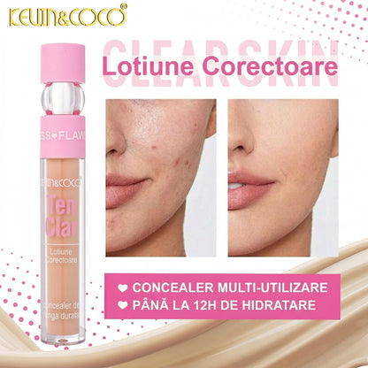 Corector Lichid pentru Ten, Kevin Coco, Model Clear Skin, Nuanta Bej Deschis Natural