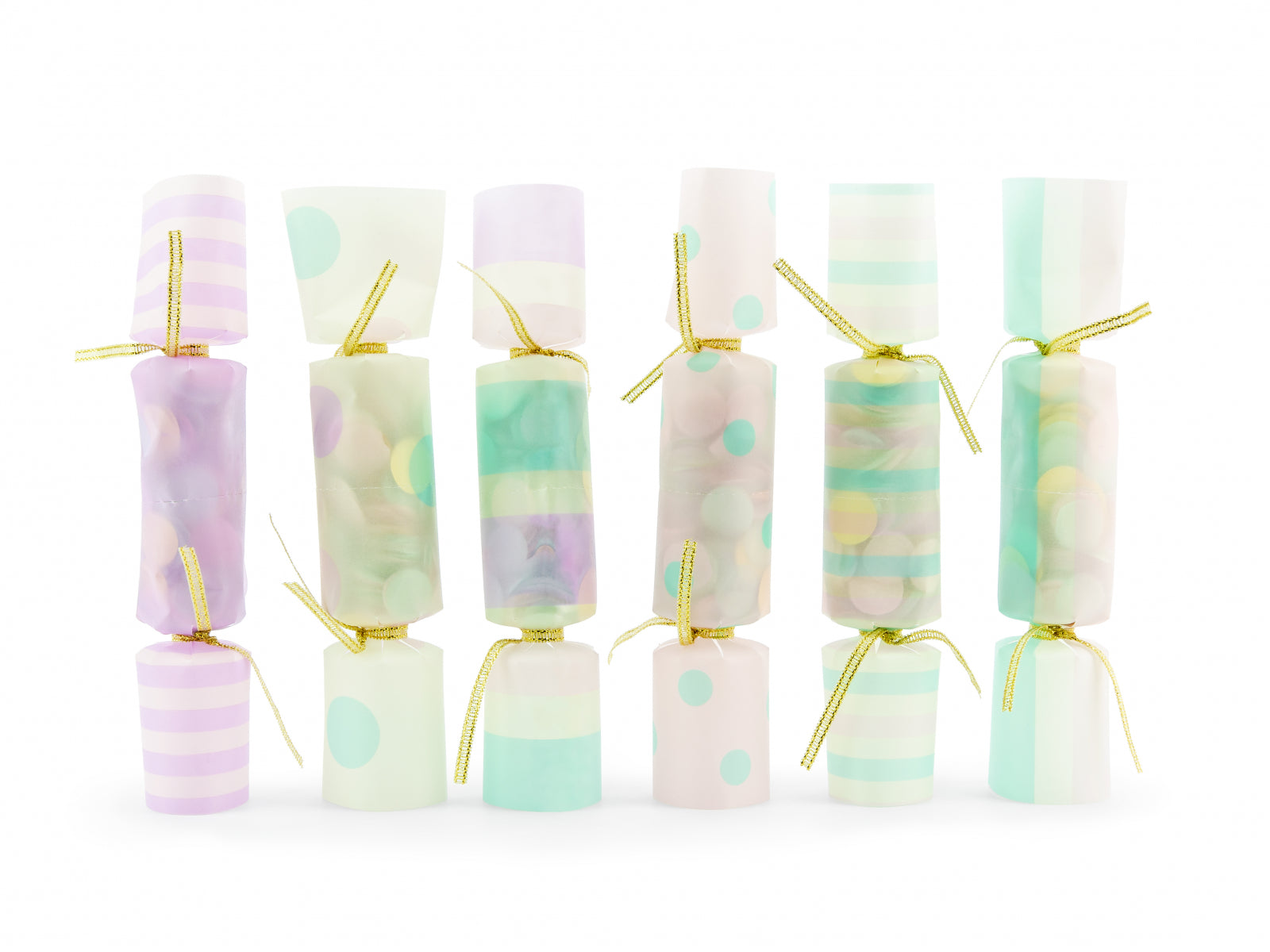 Confetti Crackers, mix, 3x17x3,5cm (1 set. / 6 buc.)