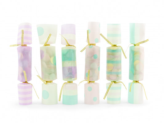 Confetti Crackers, mix, 3x17x3,5cm (1 set. / 6 buc.)