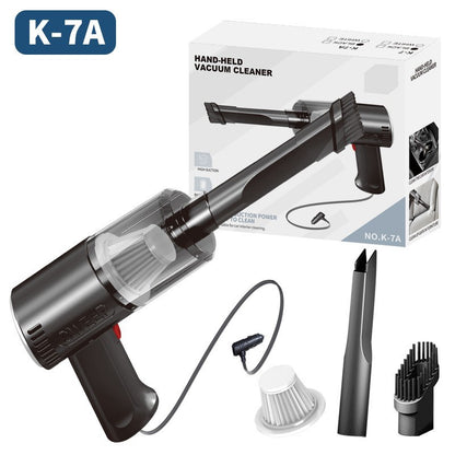 Aspirator Portabil Auto, Klevo, Tip Pistol K7A, Pentru Casa si Masina, Cablu Auto, 36 x 17 cm, Negru