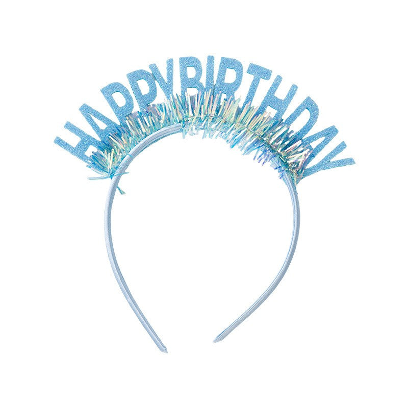 Coronita Decorativa pentru Petreceri, Klevo, Tema Aniversare, Model Happy Birthday, Marime Universala, Albastru