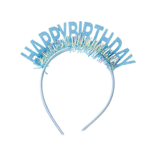 Coronita Decorativa pentru Petreceri, Klevo, Tema Aniversare, Model Happy Birthday, Marime Universala, Albastru