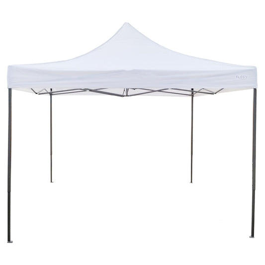 Cort Pavilion Pliabil 3x3m, Klevo, Cadru Metal Pliabil Ranforsat, Acoperis 420D 185 g/m, Polyester Oxford pentru Curte, Gradina, Evenimente, Alb