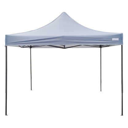 Cort Pavilion Pliabil 3x3m, Klevo, Cadru Metal Pliabil Ranforsat, Acoperis 420D 185 g/m, Polyester Oxford pentru Curte, Gradina, Evenimente, Gri