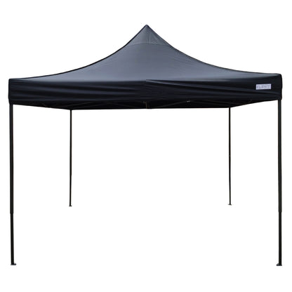Cort Pavilion Pliabil 3x3m, Klevo, Cadru Metal Pliabil Ranforsat, Acoperis 420D 185 g/m, Polyester Oxford pentru Curte, Gradina, Evenimente, Negru