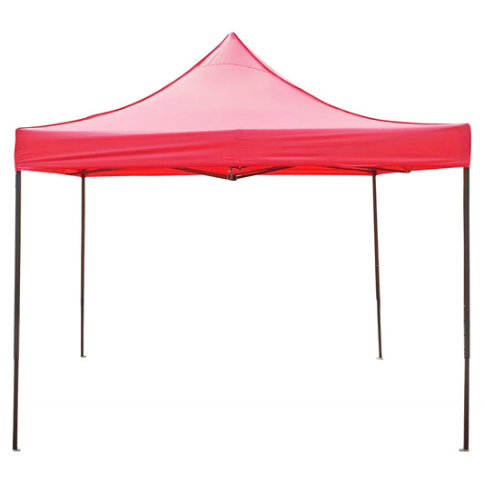 Cort Pavilion Pliabil 3x3m, Klevo, Cadru Metal Pliabil Ranforsat, Acoperis 420D 185 g/m, Polyester Oxford pentru Curte, Gradina, Evenimente, Rosu