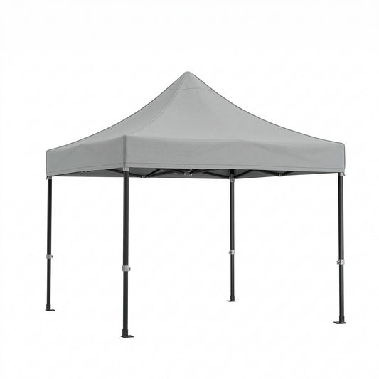 Cort Pavilion 3x3m, Klevo, Cadru Metal Pliabil Ranforsat, Acoperis 420D 280gram/mg PVC Polyester Oxford pentru Curte, Gradina, Evenimente, Alb