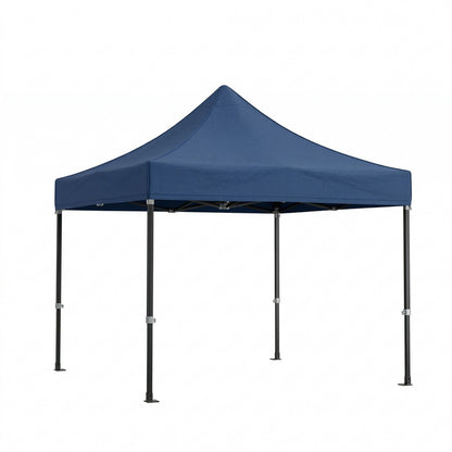 Cort Pavilion 3x3m, Klevo, Cadru Metal Pliabil Ranforsat, Acoperis 420D 280gram/mg PVC Polyester Oxford pentru Curte, Gradina, Evenimente, Albastru