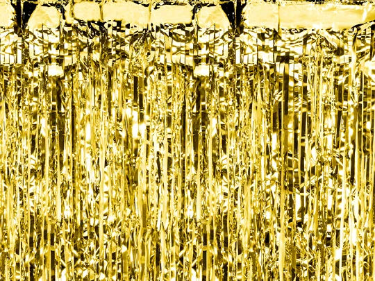 Cortină de petrecere, aurie, 90 x 250 cm