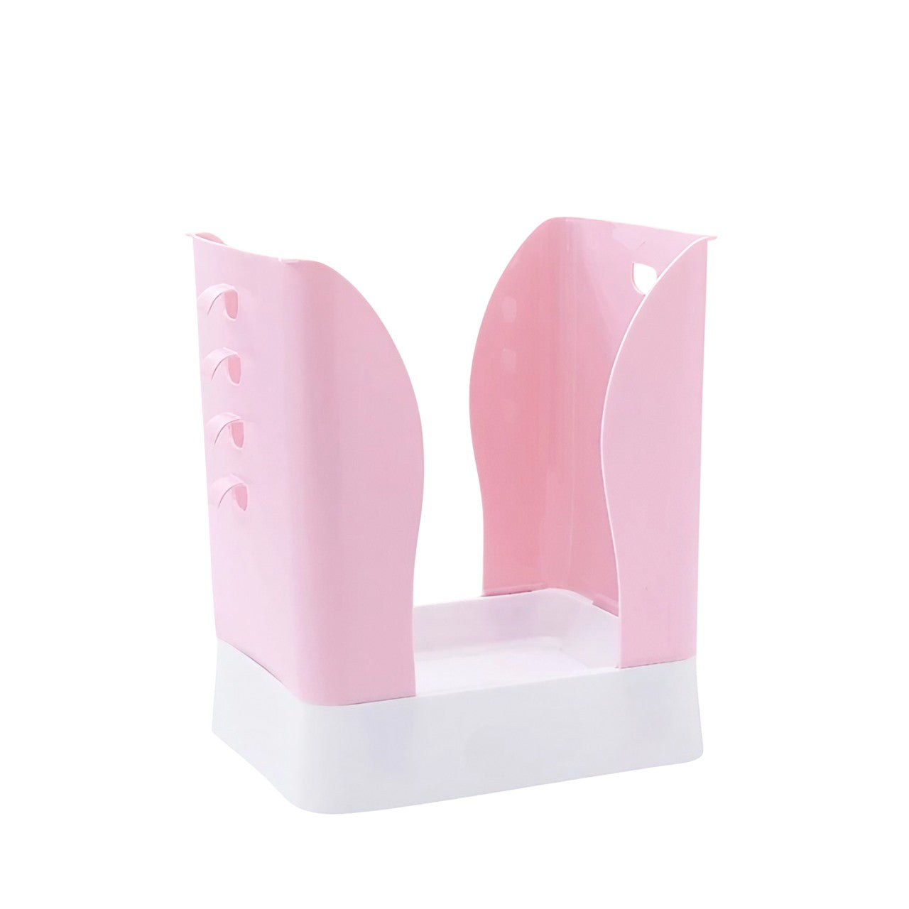 Cos de Gunoi Extensibil, Klevo, din Plastic, Reglabil, Pliabil, Versatil, pentru Bucatarie, Baie sau Birou, Cos Universal, 21x25x17 cm, Roz Alb